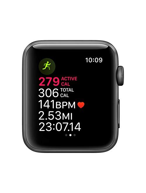 Apple Watch Series 3 (GPS, 38MM) - Silver Aluminum Case with Fog Sport Band (Renewed)