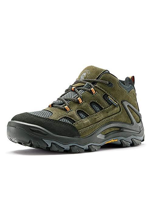 ROCKROOSTER Newland Hiking Boot for Men, Comfortable Shock Absorption Boots, Waterproof Non-Slip Outdoor Mountaineering Boots, Ankle Support, Anti-Fatigue