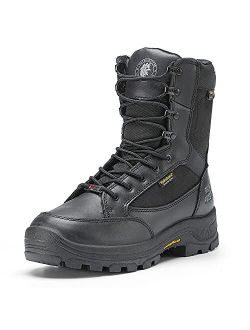 M.G.D.B Waterproof Military and Tactical Boots for men, 8 inch X-wide Soft toe, Comfortable Motorcycle Anti-Fatigue Boots