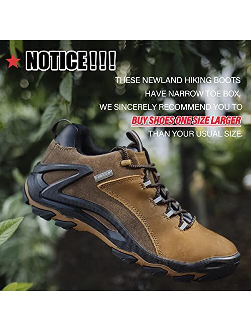 ROCKROOSTER Hiking Shoes for Men, 4 Inch Waterproof Trekking Shoes, Non Slip, Soft Toe, Breathable, Lightweight, Anti-Fatigue, Farland KS252 KS253