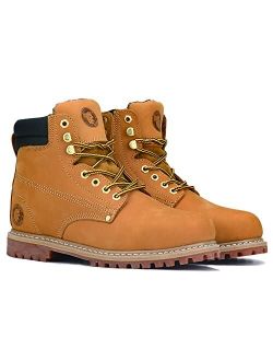 Underwood Electrical Hazard Work Boots for Men, 6 inch 100% Nubuck Leather, Comfort and Slip-Resistant Construction Boots