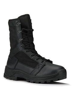 M.G.D.B Military and Tactical Boots for men, 8 inch XX-wide Soft Toe, Comfort Anti-Fatigue Tech Combat Boots, Breathable, Quick Dry Outdoor Boots(AB5010, AB50