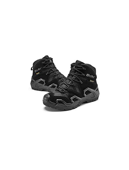 ROCKROOSTER Men's Waterproof Hiking Boots Lightweight Mid Ankle Trekking Backpacking Outdoor Shoes Sneaker footwear Tactical Combat Mountaineering Boots