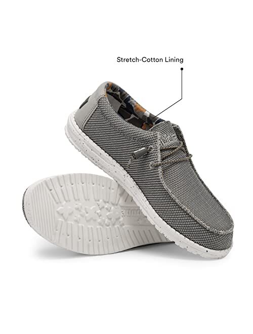 Hey Dude Men's Wally Sox Multiple Colors | Men’s Shoes | Men's Lace Up Loafers | Comfortable & Light-Weight