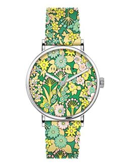 Women's Stainless Steel Quartz Leather Strap, Multicolor, 18 Casual Watch (Model: BKPPHS2369I)