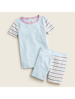 Kids' short-sleeve pajama set in cocktail stripe