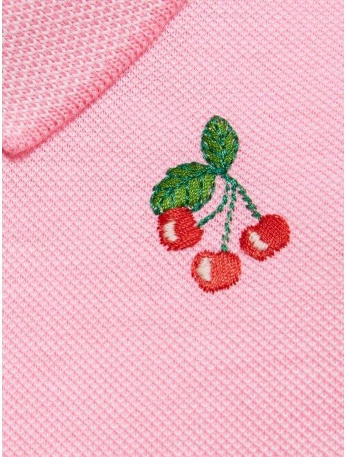 Gucci Kids embroidered-cherry polo shirt