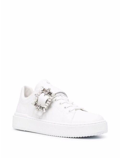 Stuart Weitzman Shine buckled sneakers