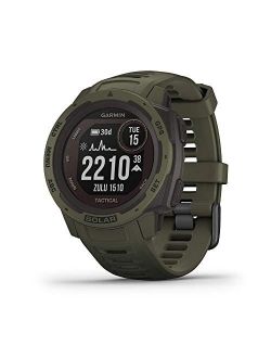Instinct Solar Tactical, Solar-Powered Rugged Outdoor Smartwatch with Tactical Features, Built-in Sports Apps and Health Monitoring, Moss Green (Renewed)