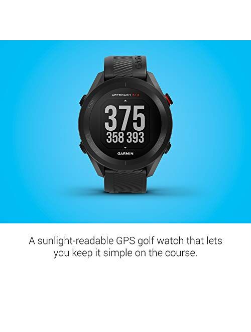 Garmin Approach S12, Easy-to-Use GPS Golf Watch, 42k+ Preloaded Courses, Black, 010-02472-00