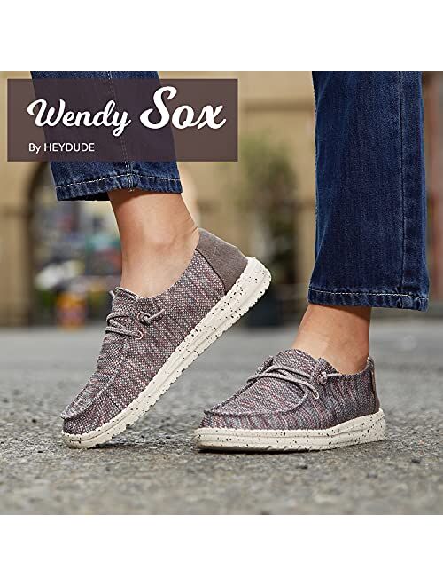 Hey Dude Women's Wendy Sox Antique Rose Size 8 | Women’s Shoes | Women’s Lace Up Loafers | Comfortable & Light-Weight