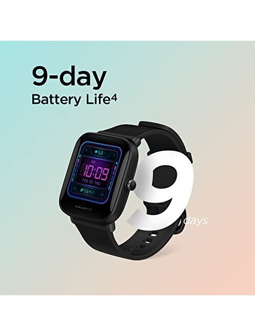Amazfit Bip U Smart Watch Fitness Tracker for Men Women with 60+ Sports Modes, 9-Day Battery Life, Blood Oxygen Breathing Heart Rate Sleep Monitor