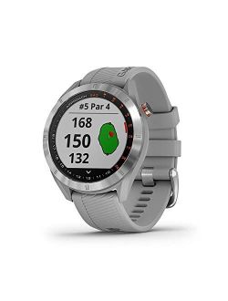 Approach S40, Stylish GPS Golf Smartwatch, Lightweight With Touchscreen Display, Gray/Stainless Steel