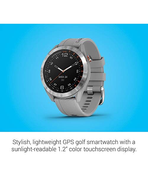 Garmin Approach S40, Stylish GPS Golf Smartwatch, Lightweight With Touchscreen Display, Gray/Stainless Steel
