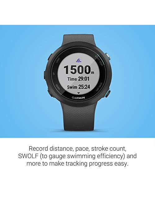 Garmin Swim 2, GPS Swimming Smartwatch for Pool and Open Water, Underwater Heart Rate, Records Distance, Pace, Stroke Count and Type