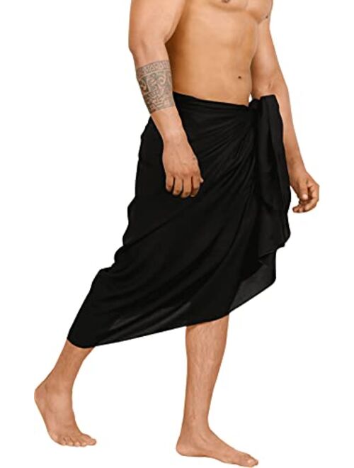 LA LEELA Men's Swim Trunk Swimwear Sarong Wrap Cover Ups