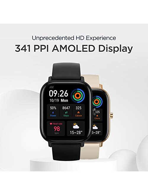 Amazfit GTS Smart Watch with 1.65 " AMOLED Display, Fitness Tracker with Heart Rate, Sleep Monitor, Sports Watch with 12 Sports Modes, GPS, 14 Days Battery Life, Pedomete