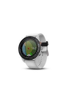 Approach S60, Premium GPS Golf Watch with Touchscreen Display and Full Color CourseView Mapping, White w/ Silicone Band