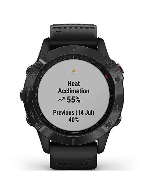 Garmin Fenix 6 Multisport GPS Smartwatch Bundle with Fenix 6 Screen Protector