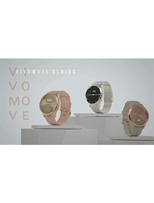 Garmin Vivomove 3S, Hybrid Smartwatch with Real Watch Hands and Hidden Touchscreen Display