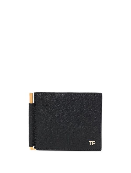 TOM FORD money-clip leather wallet