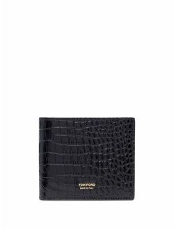 TOM FORD crocodile-effect leather wallet