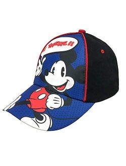 Boys Mickey Mouse Cotton Baseball Cap Hat Age 4-7 Blue