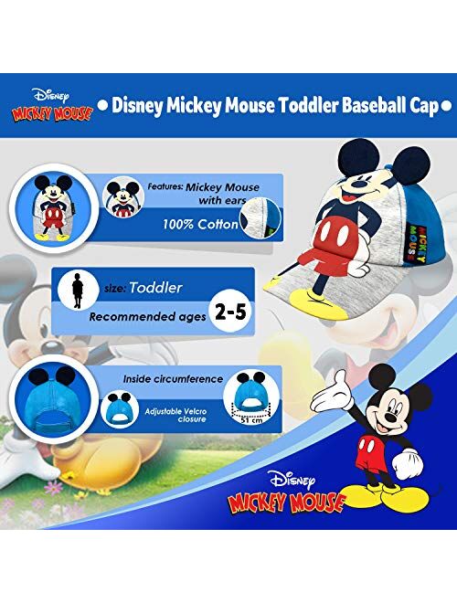 Disney Mickey Mouse Toddler Boys Cotton Baseball Cap Age 2-5