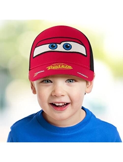 boys Disney Toddler Hat for Boyâ€™s, Lightning Mcqueen Kids Baseball Cap, Red, 2-4T US