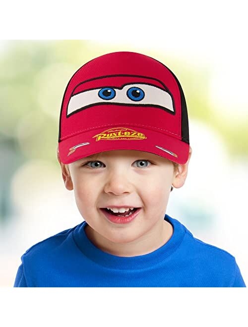 Disney boys Disney Toddler Hat for Boyâ€™s, Lightning Mcqueen Kids Baseball Cap, Red, 2-4T US