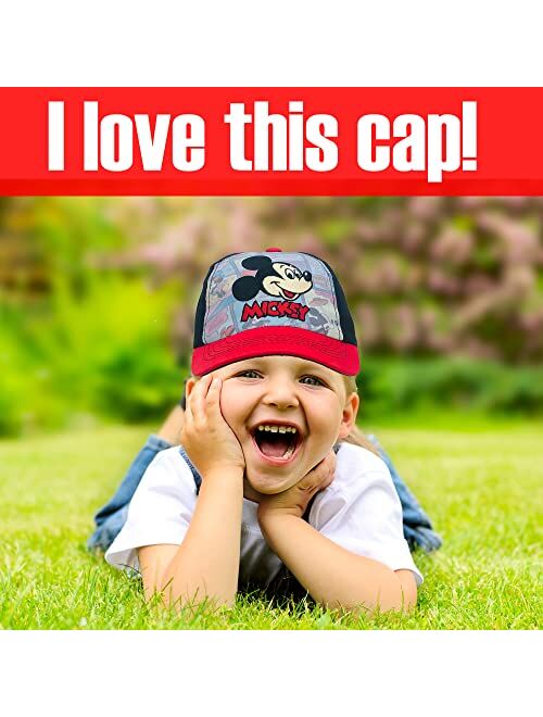 Disney Mickey Mouse Boys Baseball Cap - Comics and 3D Pop Out Ears- Toddler Boys 2-4 Years