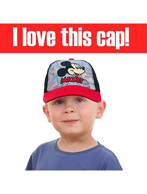 Disney Mickey Mouse Boys Baseball Cap - Comics and 3D Pop Out Ears- Toddler Boys 2-4 Years