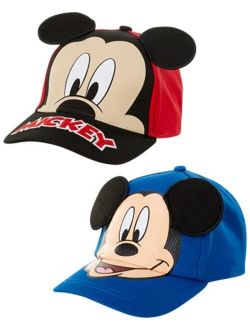 Mickey Mouse 2 Pack Baseball Cap (Toddler/Little Boys)