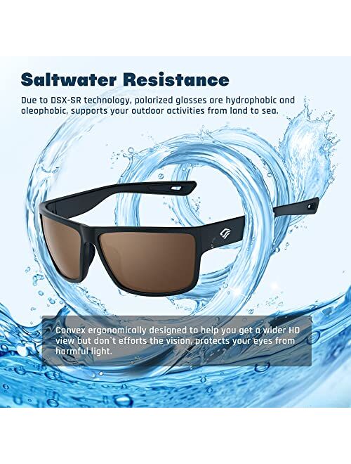 TOREGE Polarized Sports Sunglasses for Men and Women Cycling Running Golf Fishing Sunglasses TR26