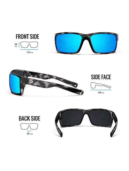 TOREGE Sports Polarized Sunglasses for Men Women Flexible Frame Cycling Running Driving Fishing Trekking Glasses TR24