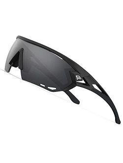 TOREGE Polarized Sports Sunglasses for Men and Women Cycling Riding Running Golf Fishing Sunglasses TR18