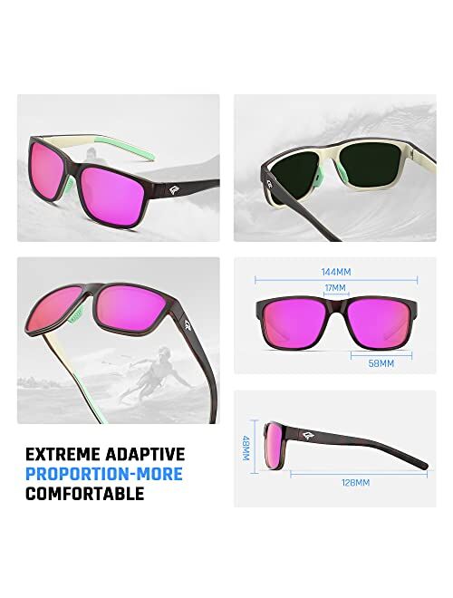 TOREGE Sports Polarized Sunglasses for Men Women Glasses Cycling Running Fishing Boating Trekking Beach Glasses TR67