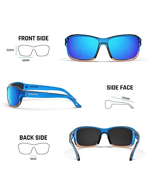 TOREGE Sports Polarized Sunglasses for Men Women Fashion Glasses Cycling Running Driving Fishing Traveling Glasses TR70