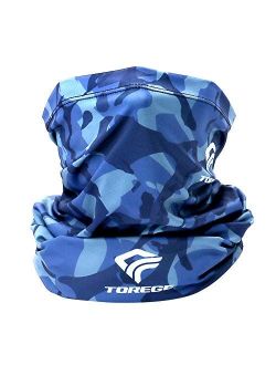 TOREGE Neck Gaiter Breathable Face Cover with Lycra Fabric,UV-Protection Gator Mask Scarf for Men & Women