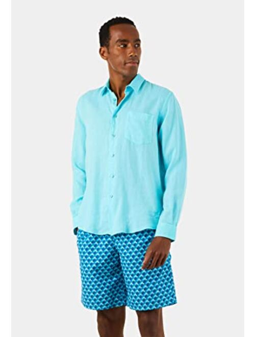 Vilebrequin, Men Linen Shirt Solid