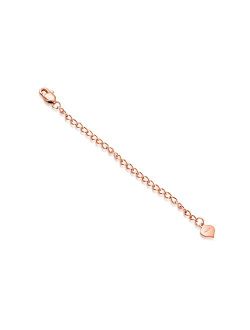 SISGEM 14K Real Gold 2/3/4 Inch Necklace Chain Extender with Lobster Claw Clasp, Dainty Durable Strong Removable Chain Extender for Gold Necklace Bracelet Anklet Jewelry