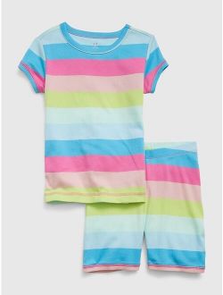 Kids 100% Organic Cotton Stripe PJ Shorts Set