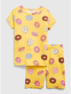 Kids 100% Organic Cotton Donut PJ Shorts Set