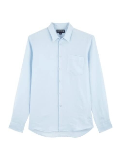 Men Linen Shirt Solid