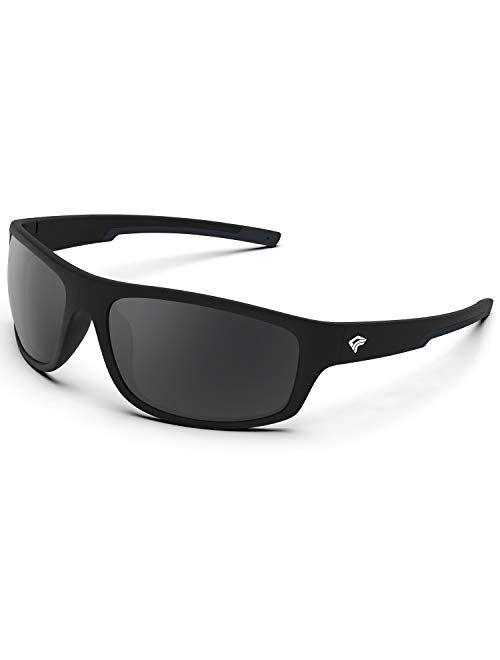 TOREGE Sports Polarized Sunglasses for Men Women Durable Frame Cycling Running Driving Fishing Trekking Glasses TR19