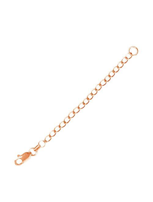 Ritastephens 14k Gold 3 Inch Chain Necklace Extender (Yellow, White, Rose Pink)
