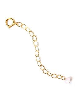 BENIQUE Necklace Bracelet Extenders for Women - 14K Gold Filled or Rose Gold Filled, Dainty Fine Chain, Fully Adjustable Durable Removable, Made in USA