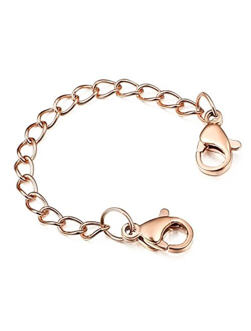 ORAZIO 5-10Pcs Stainless Steel Necklace Bracelet Extender Chain Set,2" 3" 4" 5" 6"