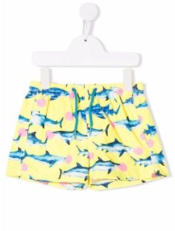 MC2 Saint Barth Kids shark print swim shorts
