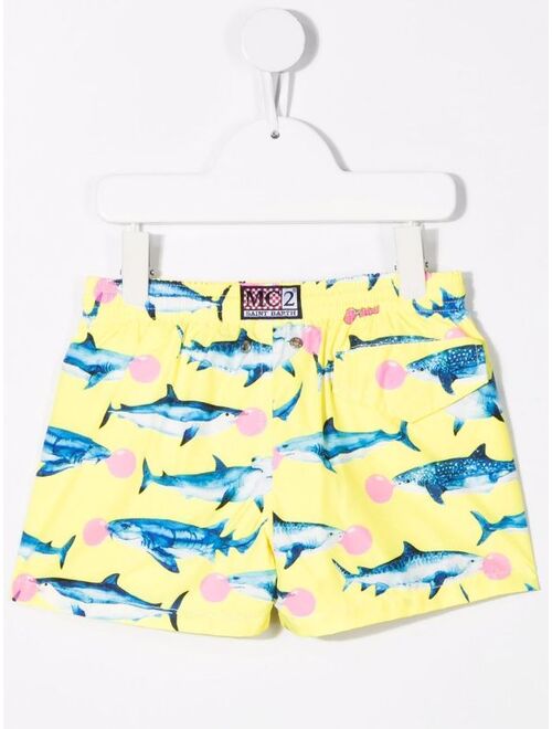 MC2 Saint Barth Kids shark print swim shorts